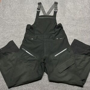 Flylow Snow Pants Mens Medium Green Intuitive Bib Ski Snowboard Zip Pockets